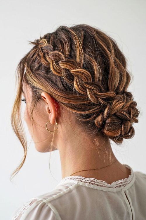 Braided Crown Updo